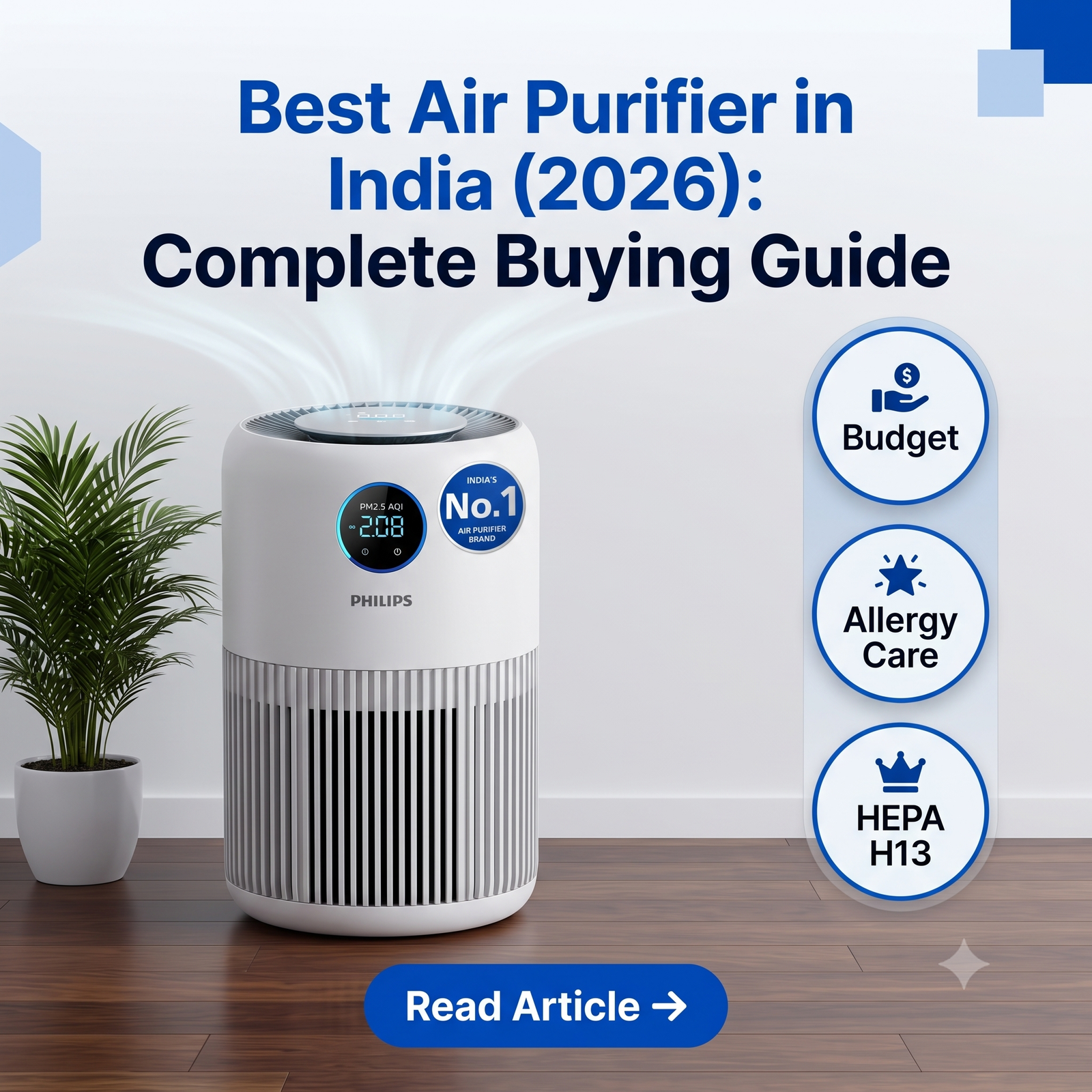 Air purifier in a modern home