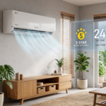 Best AC for home in India showing split inverter and window AC unit
