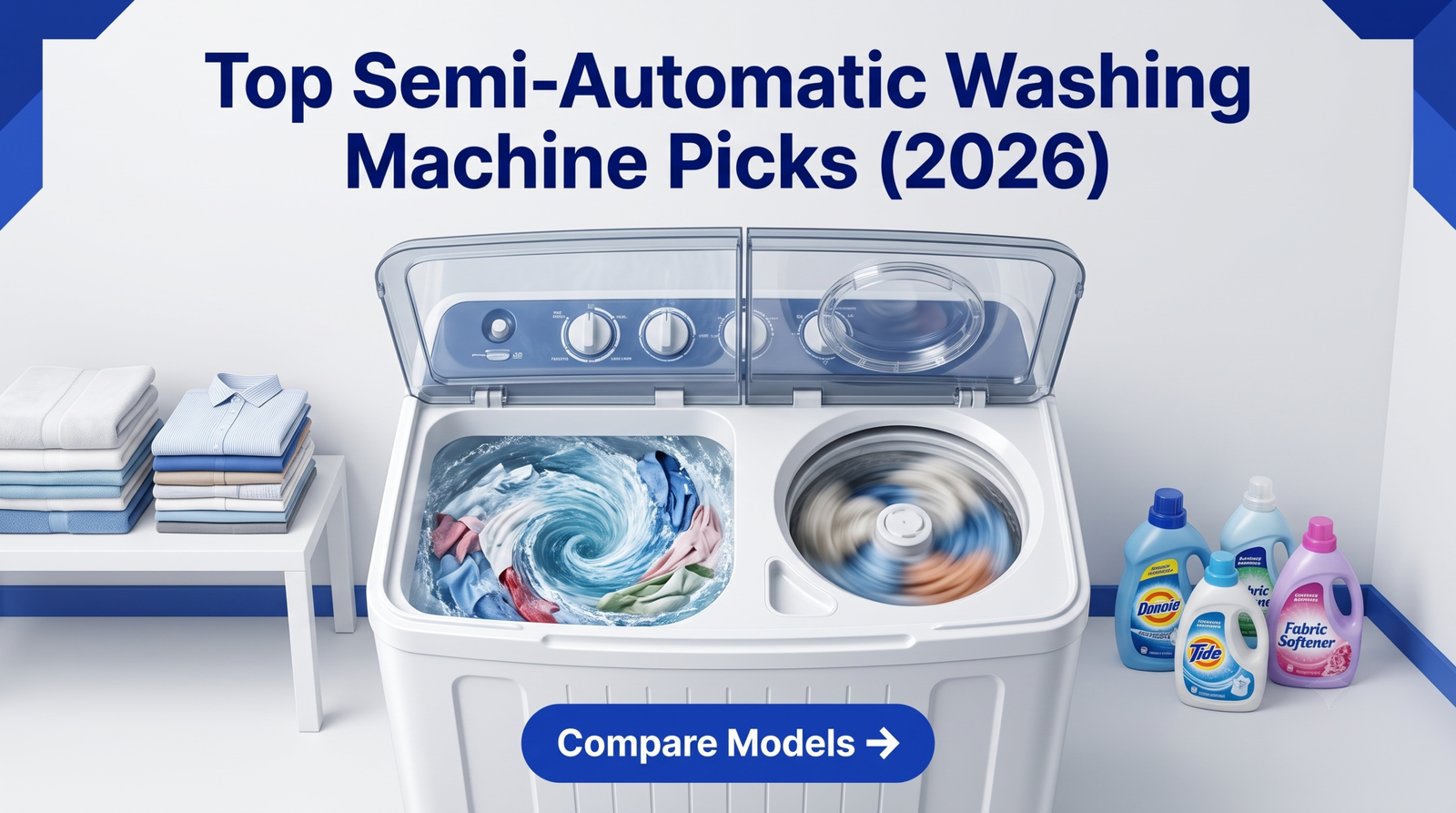 konsi washing machine khareedne chahiye, semi automatic machine price in india